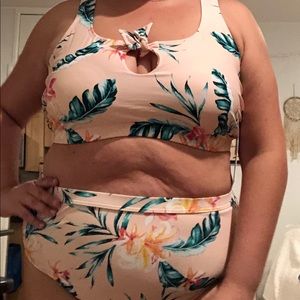 Pink Tropical Two Piece!